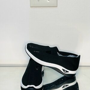 Black Slip-On Sneakers
